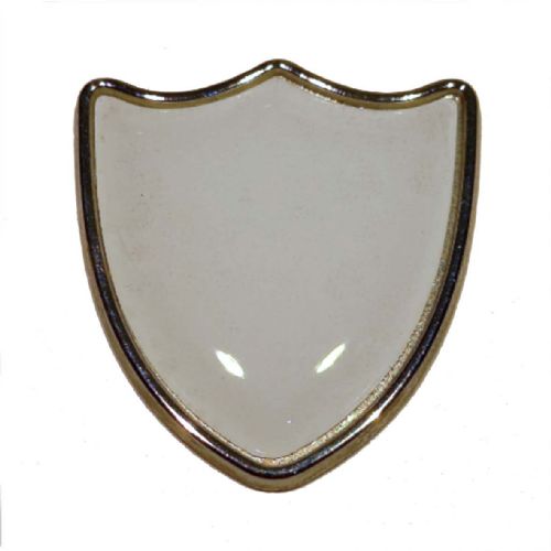 White shield badge